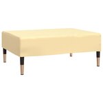 vidaXL Repose-pied Crème 78x56x32 cm Velours