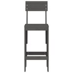 vidaXL Tabourets de bar lot de 2 gris 40x48 5x115 5 cm bois massif pin
