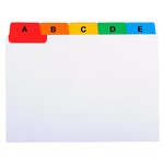 Intercalaires Pour Boite À Fiches  Imprimés De A À Z Carte Blanche 160g 25 Compartiments - A7 - Blanc - X 10 - Exacompta