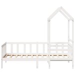 vidaXL Lit de jour avec toit blanc 90x190 cm bois de pin massif