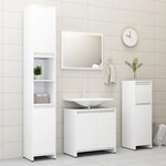vidaXL Armoire de salle de bain Blanc 60x33x61 cm Bois d'ingénierie