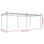 vidaXL Pergola avec toit rétractable crème 589x292x230 cm