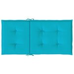 vidaXL Coussins de chaise à dossier bas lot de 2 turquoise tissu