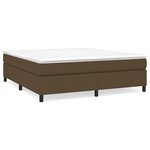 vidaXL Cadre de lit Marron foncé 180x200 cm Tissu