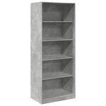 vidaXL Garde-robe gris béton 80x50x200 cm bois d'ingénierie