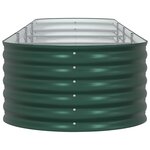 Bac de jardin surélevé vidaXL Vert 400x80x44 cm en acier galvanisé