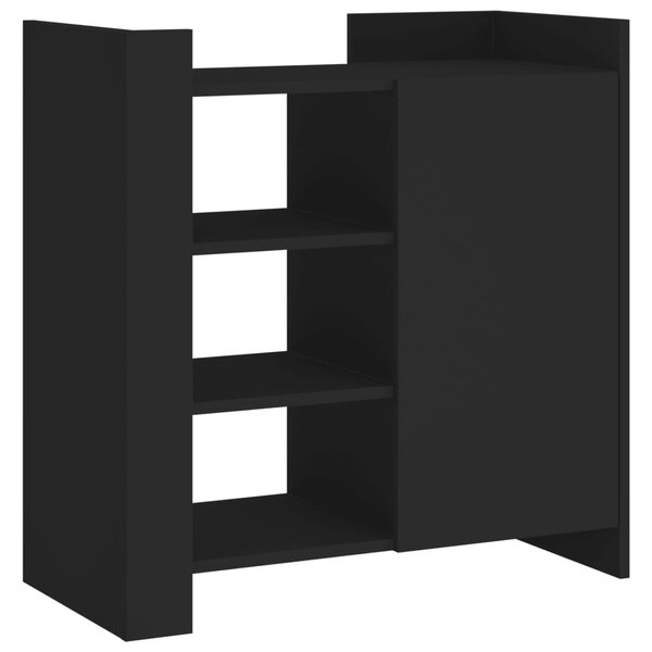 vidaXL Buffet noir 73 5x35x75 cm bois d'ingénierie