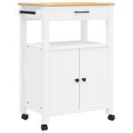 vidaXL Chariot de cuisine MONZA 60x40x90 cm bois massif de pin