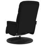 vidaXL Fauteuil inclinable de massage avec repose-pied noir velours