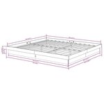 vidaXL Cadre de lit Noir Bois massif 200x200 cm