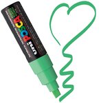 Marqueur Posca Vert clair PC8K Pointe large biseautée