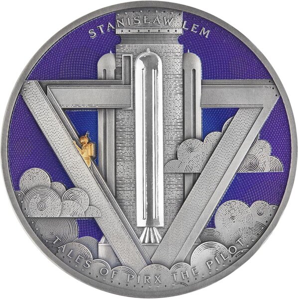 Pièce de monnaie en Argent 2000 Francs g 200 Millésime 2024 Stanislaw Lem Master of Science Fiction TALES OF PIRX THE PILOT