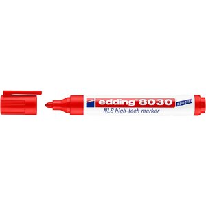 Marqueur NLS High-tech 8030 Inoxydable Rouge Pointe Ronde 1 5-3 mm EDDING