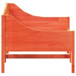 vidaXL Lit de jour sans matelas cire marron 90x190 cm bois pin massif