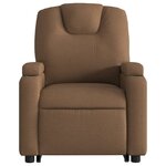 vidaXL Fauteuil inclinable électrique marron tissu