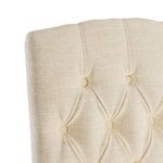 vidaXL Chaises à manger lot de 4 beige tissu à l'aspect de lin