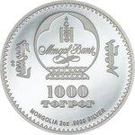 IMPERIAL CORONATION EGG 2 Once Argent Monnaie 1000 Togrog Mongolia 2024