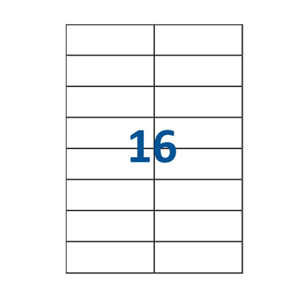 Lot de 20 Planches étiquettes autocollantes sur feuille A4 : 105 x 37 mm (16 étiquettes par feuille)
