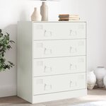 vidaXL Buffet blanc 67x39x83 cm acier