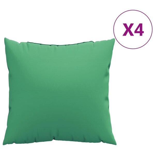 vidaXL Coussins de canapé lot de 4 vert 60x60 cm tissu