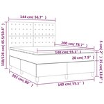 vidaXL Sommier à lattes de lit avec matelas Cappuccino 140x200 cm
