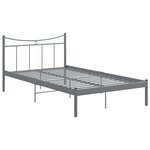 vidaXL Cadre de lit Gris Métal 120x200 cm