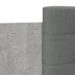 vidaXL Cadre de lit avec tête de lit gris béton 135x190 cm