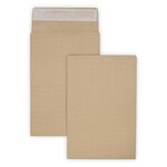 Lot de 100 enveloppes pochettes kraft armé à soufflet marron 176 x 250 + 30 mm