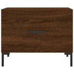 vidaXL Table basse Chêne marron 50x50x40 cm Bois d'ingénierie