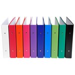 Classeur Rembordé Polypropylène Format Ecolier 2 Anneaux 30mm - 230x215mm - Couleurs Assorties - X 20 - Exacompta