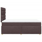 vidaXL Sommier à lattes de lit et matelas marron foncé 120x190cm tissu