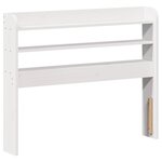 vidaXL Cadre de lit avec tête de lit blanc 90x190cm bois de pin massif