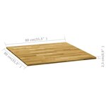 vidaXL Dessus de table Bois de chêne massif Carré 23 mm 80x80 cm