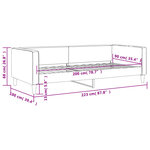 vidaXL Lit de repos crème 90x200 cm tissu