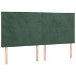 vidaXL Têtes de lit 4 Pièces Vert foncé 80x5x78/88 cm Velours