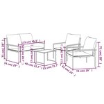 vidaXL Salon de jardin avec coussins 4 Pièces anthracite acier
