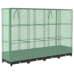 vidaXL Jardinière surélevée avec housse aspect rotin 160x40x123 cm