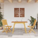 vidaXL Ensemble à manger de jardin 3 Pièces Bois d'acacia solide