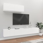 vidaXL Ensemble de meubles TV 3 Pièces Blanc Bois d'ingénierie