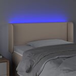 vidaXL Tête de lit à LED Cappuccino 103x16x78/88 cm Similicuir