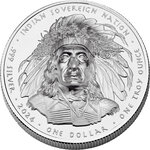 Pièce de monnaie en Argent 1 Dollar g 31.1 (1 oz) Millésime 2024 Indian Chief RED CLOUD