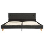 Vidaxl lit avec led et matelas gris foncé jute 180 x 200 cm