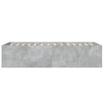 vidaXL Cadre de lit gris béton 100x200 cm bois d'ingénierie