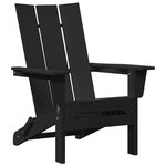 Chaises Adirondack pliables vidaXL 2 Pièces Noir 74 5x80 5x90 cm HDPE