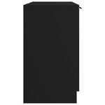 vidaXL Armoire de salle de bain Noir 64 5x33 5x59 cm Bois d'ingénierie
