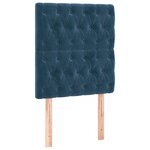 vidaXL Têtes de lit 2 Pièces Bleu foncé 80x7x78/88 cm Velours