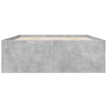 vidaXL Cadre de lit gris béton 120x190 cm bois d'ingénierie