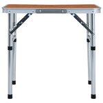 vidaXL Table pliable de camping Aluminium 60x45 cm