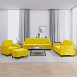 vidaXL Ensemble de canapés 4 Pièces jaune velours