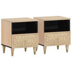vidaXL Tables de chevet 2 Pièces 40x33x46 cm Bois de manguier solide